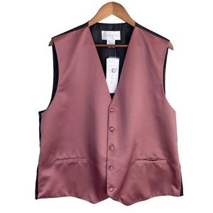 Azazie Matte Satin Mens Vest in Amethyst Size Large